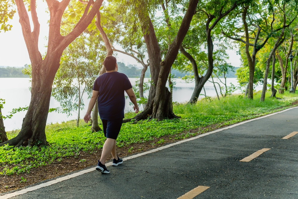 Man walking in the park.